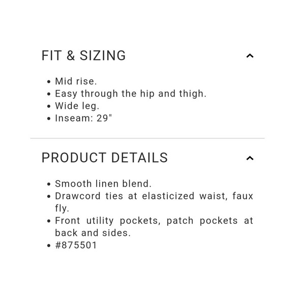 New Gap Pants XL Extra Large Tall Linen Blend Cargo Pull On Wide Leg Black NWT - Picture 8 of 9